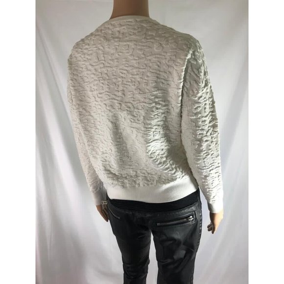 Marciano Women's Sweater Pullover Hoodie White Crew Neck Long Sleeves Size S - Picture 5 of 9